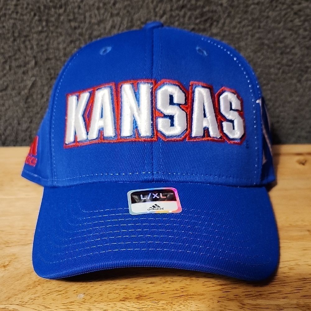 Adidas Kansas University Jayhawks Stretchfit Hat - New